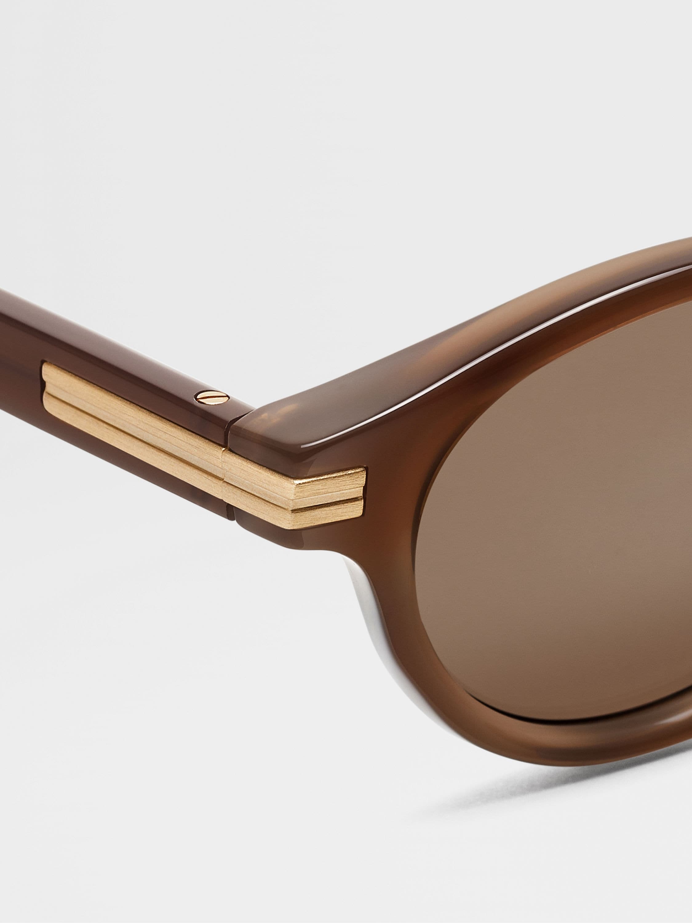 DARK BROWN ACETATE SUNGLASSES - 2