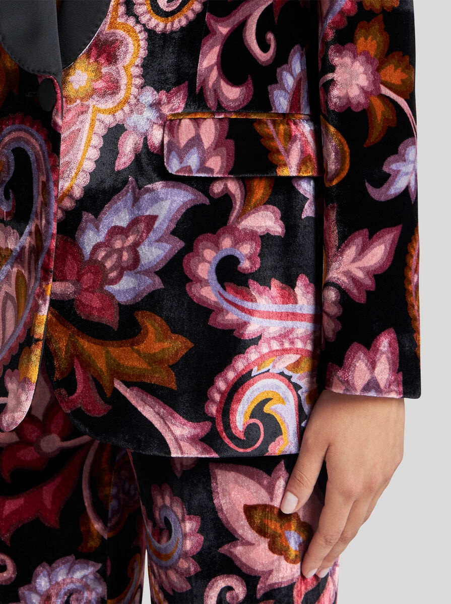 ジャケット Etro Velvet Cropped Jacket CROPPED VELVET JACKET - Brown | ZARA United States