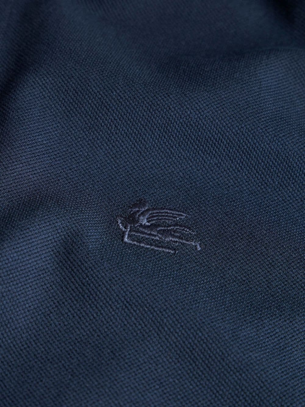 Pegaso-embroidered striped-trim polo shirt - 3