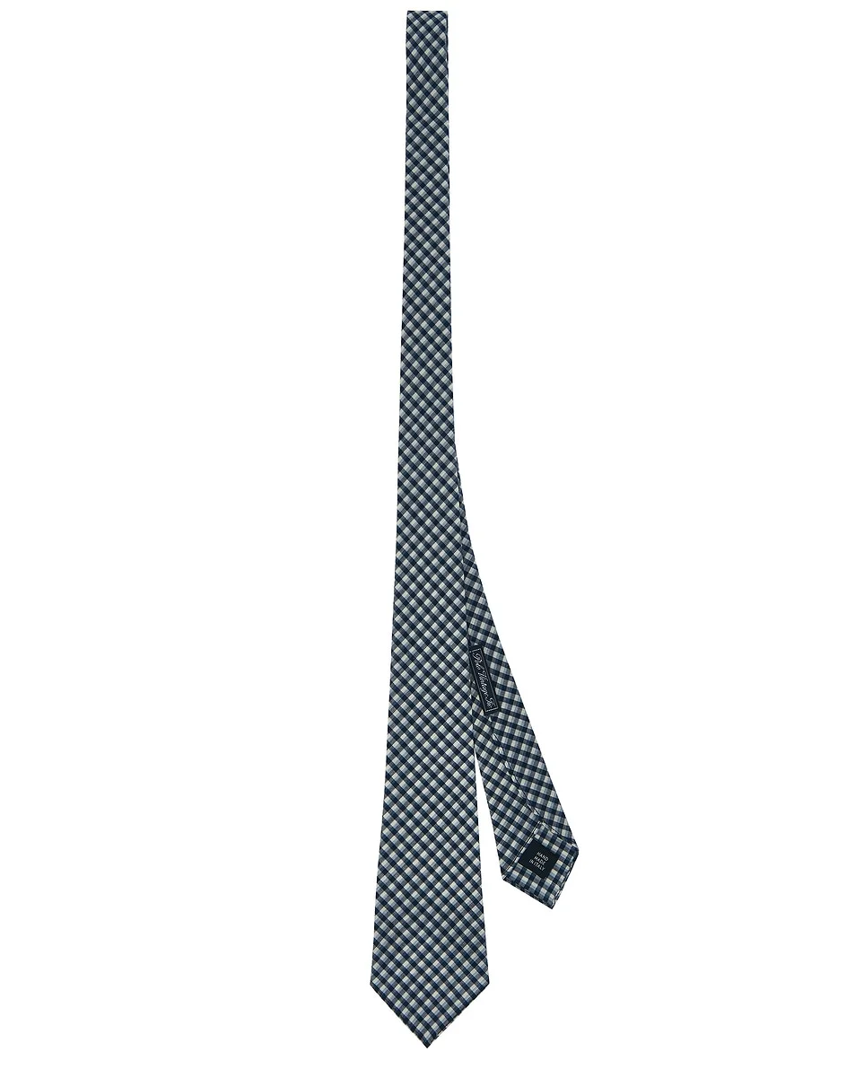 Micro Gingham Vintage Neck Tie - 1