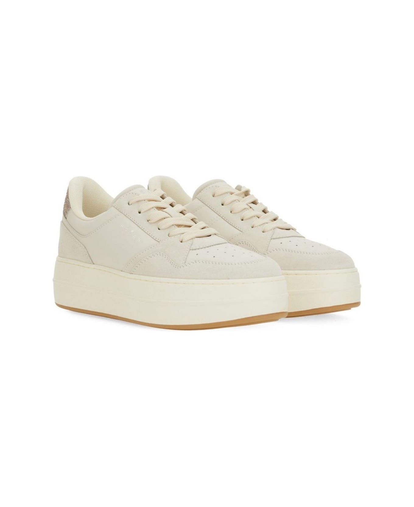 H670 Glittered Lace-up Sneakers - 2