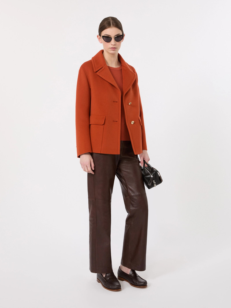 'S Max Mara SISSY Drap wool single-breasted jacket - ORANGE outlook
