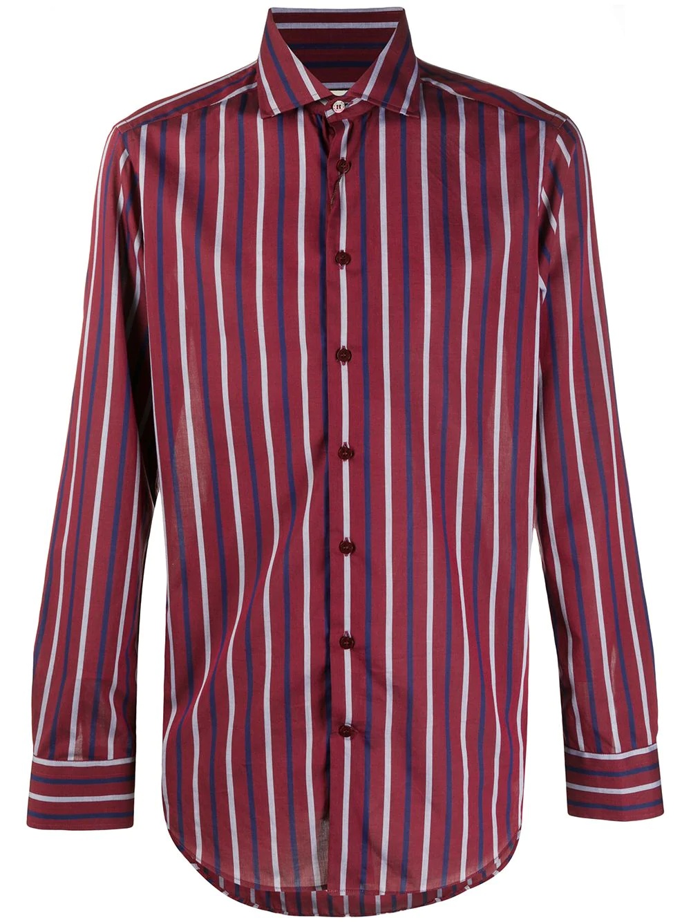 vertical stripe logo embroidered shirt - 1