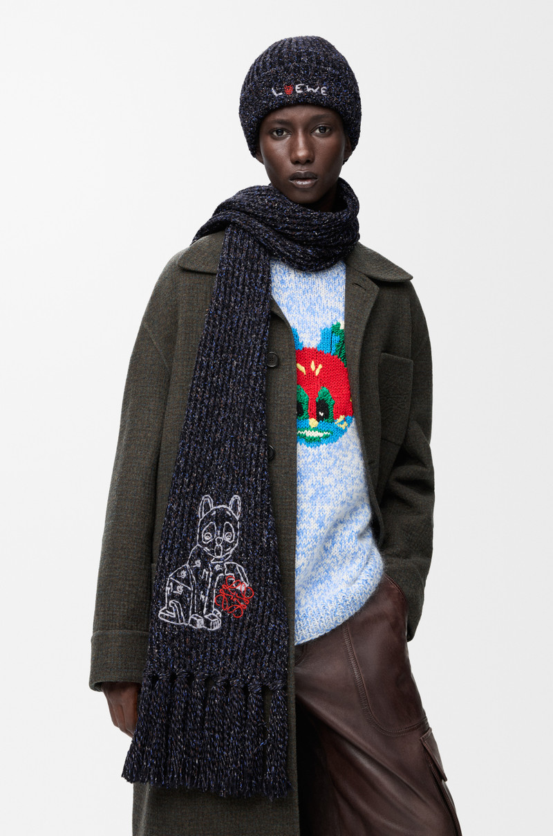 Loewe Beanie in wool, silk and alpaca blend outlook