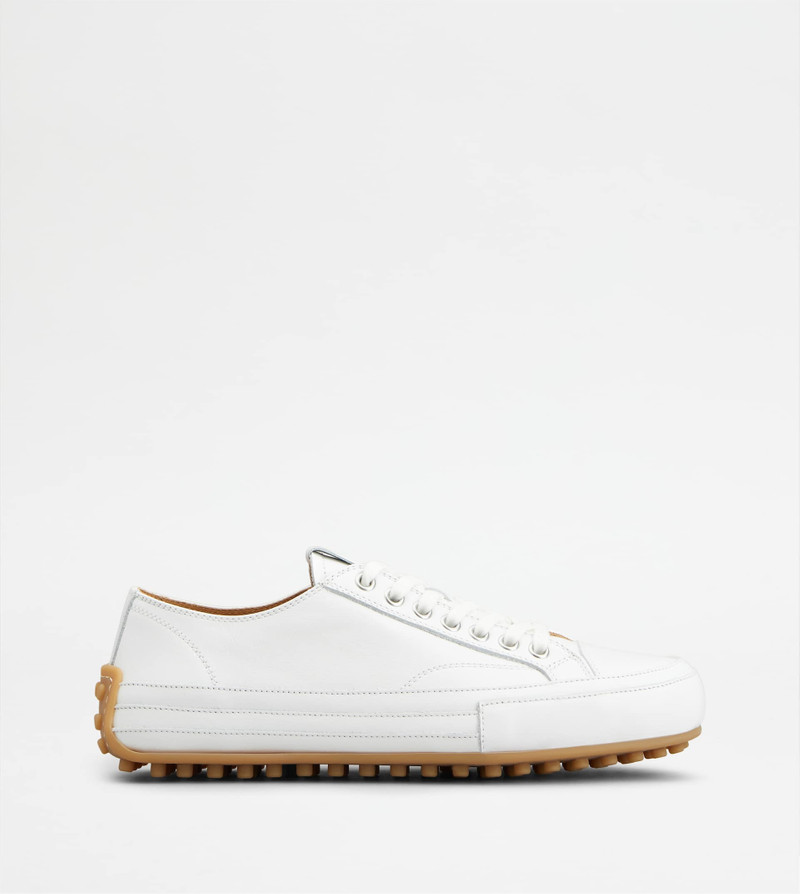 SNEAKERS IN LEATHER - WHITE 1