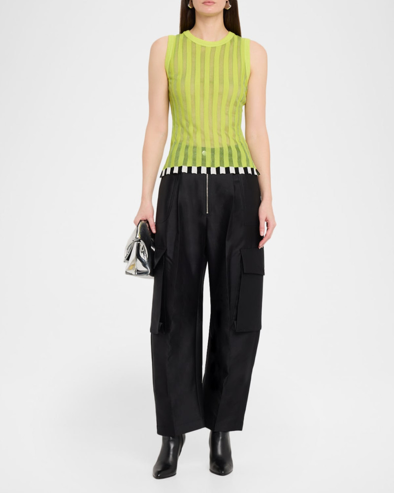 CHRISTOPHER JOHN ROGERS Pleated Knit Shell Top outlook