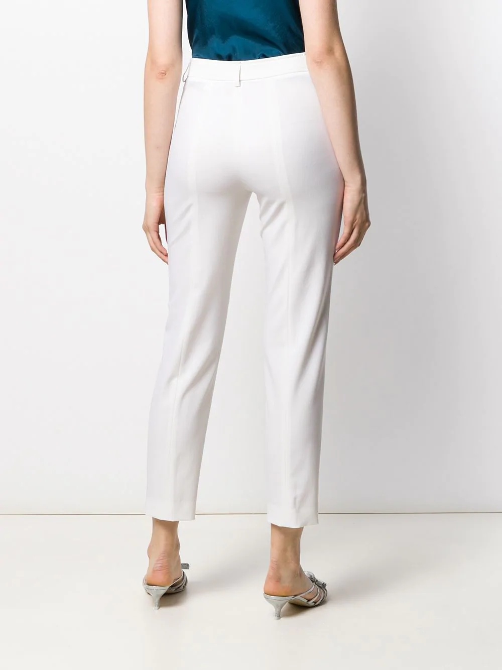 high waisted slim trousers - 4