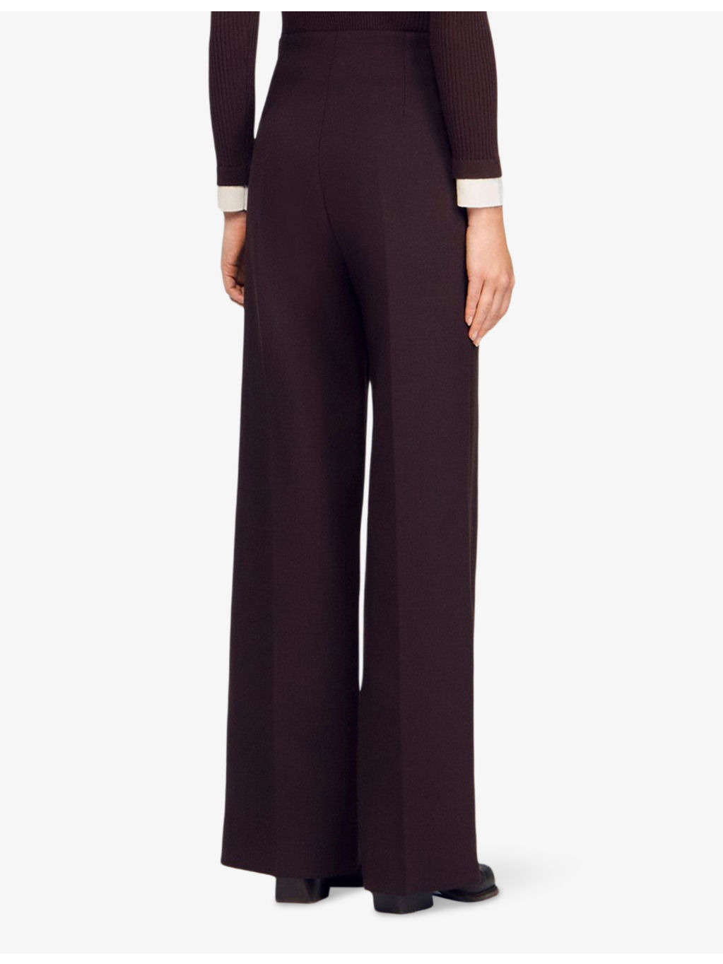 Flared-Leg High-Rise Stretch-Woven Trousers - 4
