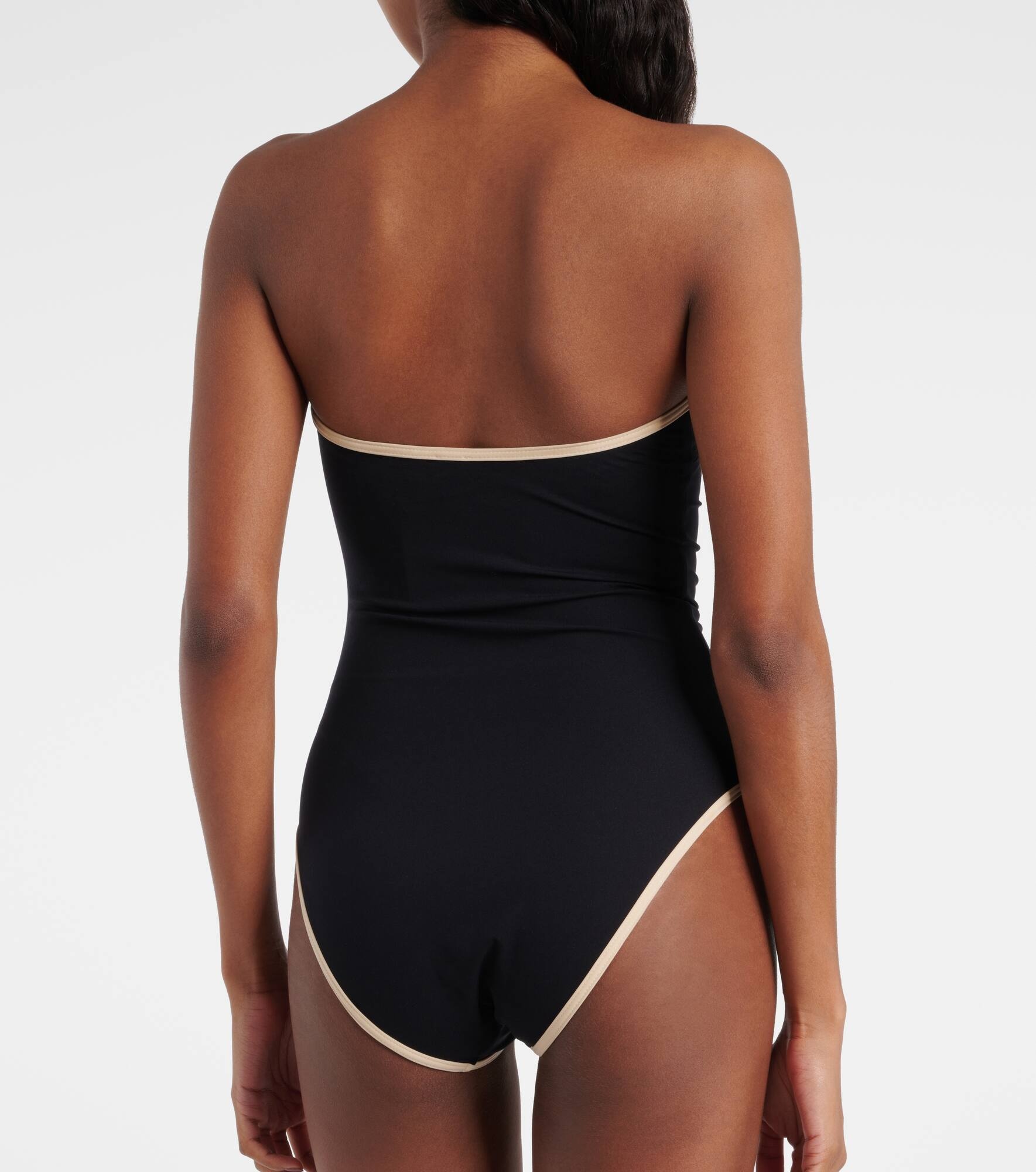 Strapless jersey swimsuit - 3
