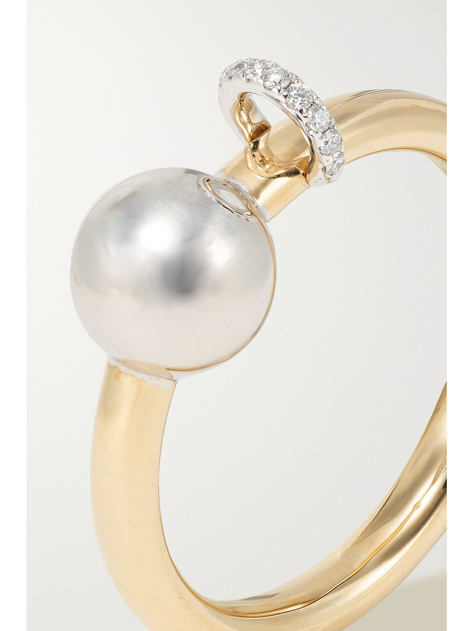 18-karat yellow and white gold diamond ring Gold - 4