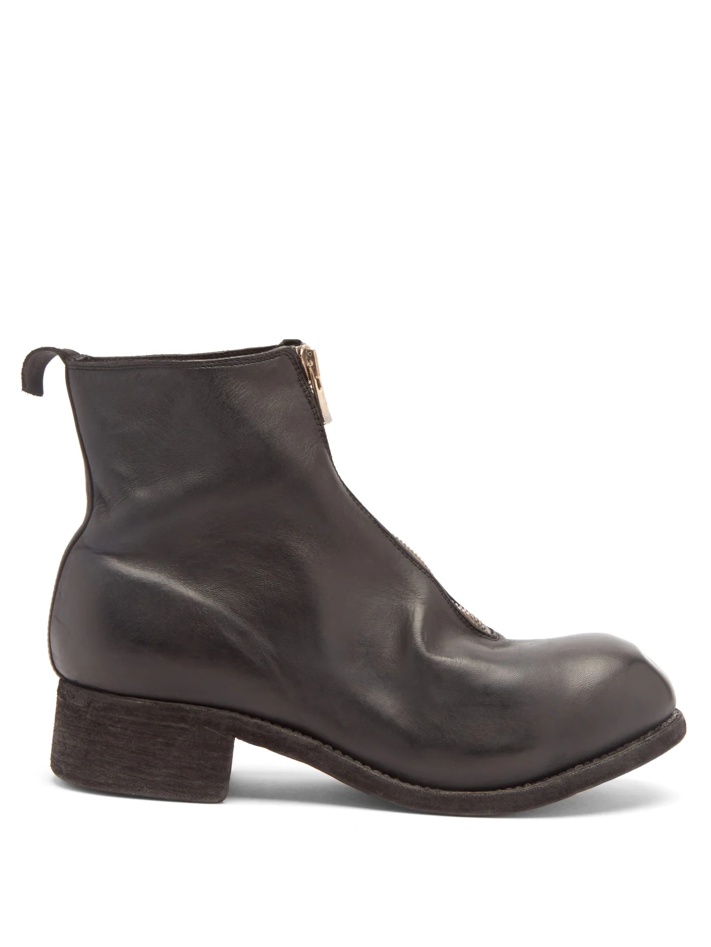 Zip-front supple-leather boots - 1