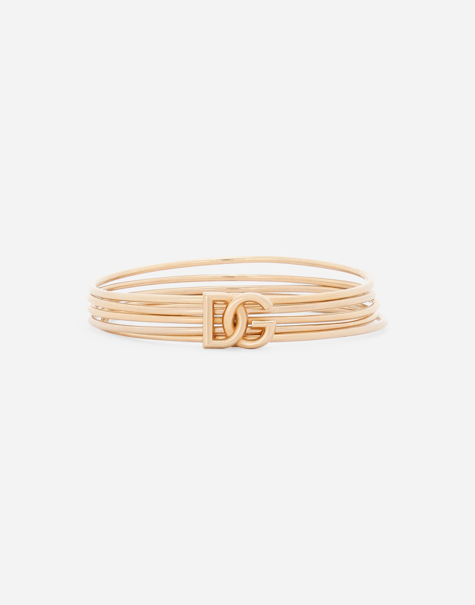Rigid multi-hoop bangle with DG logo - 1