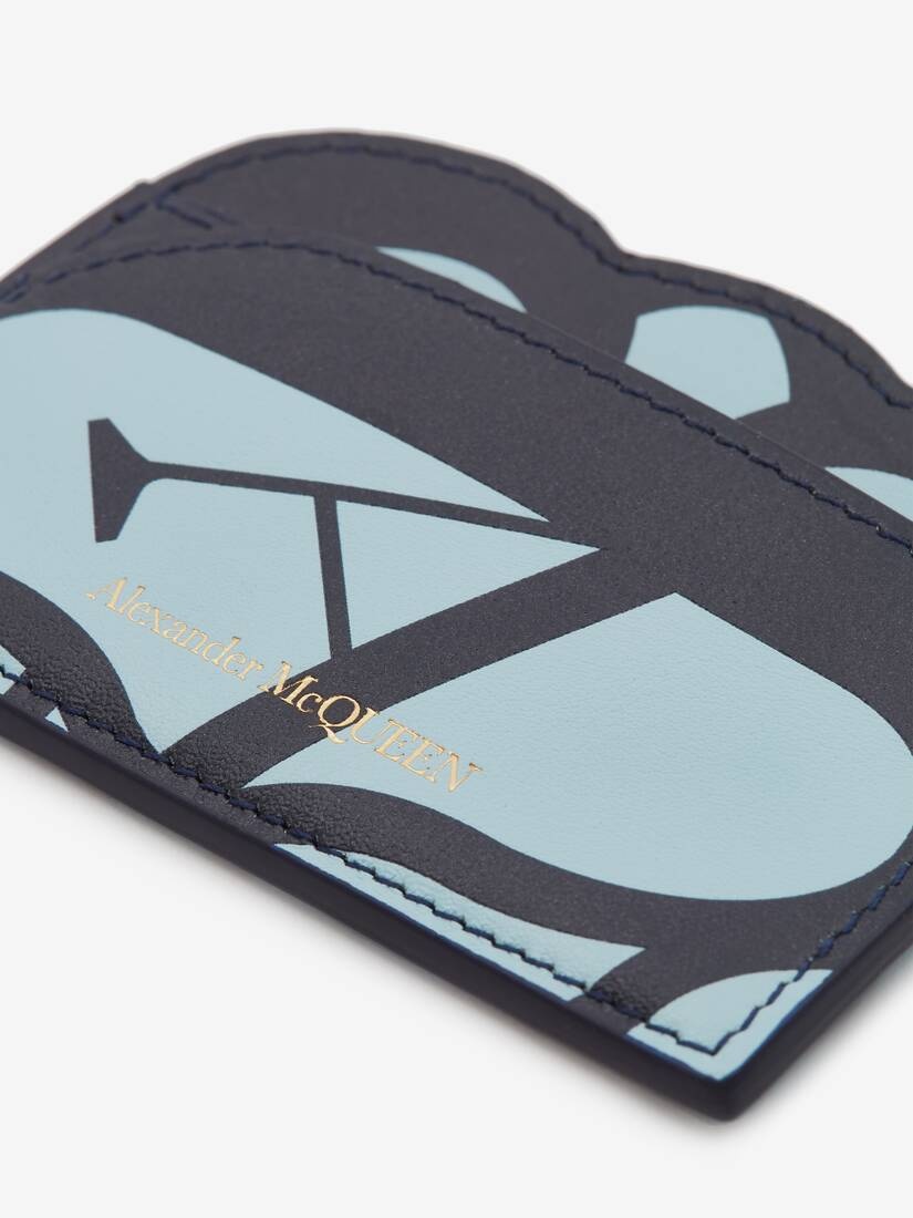 Seal Logo Card Holder in Pale Blue - 4