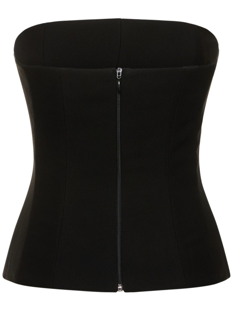 Strapless crepe bustier top - 5