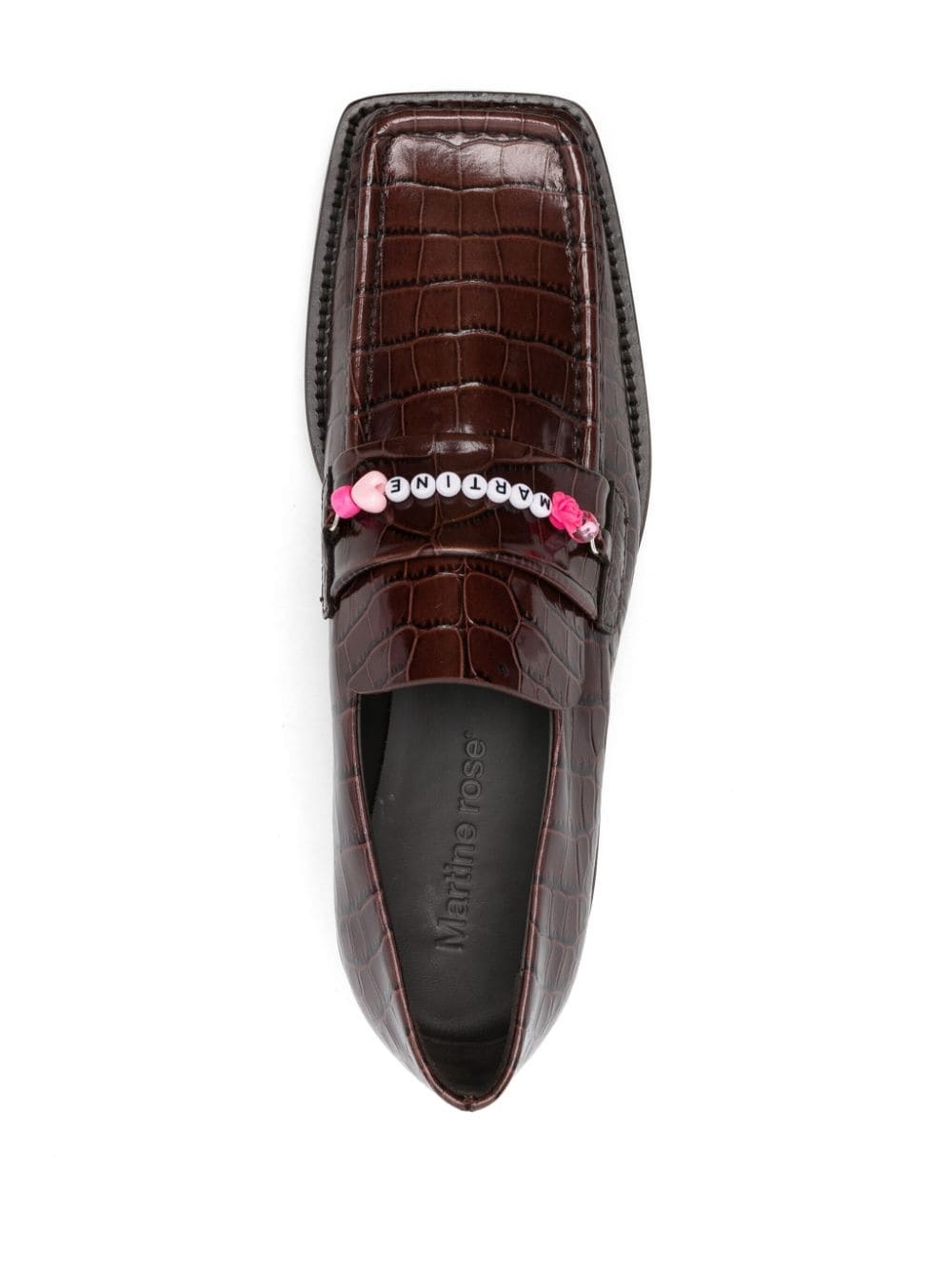 bead-logo loafers - 4
