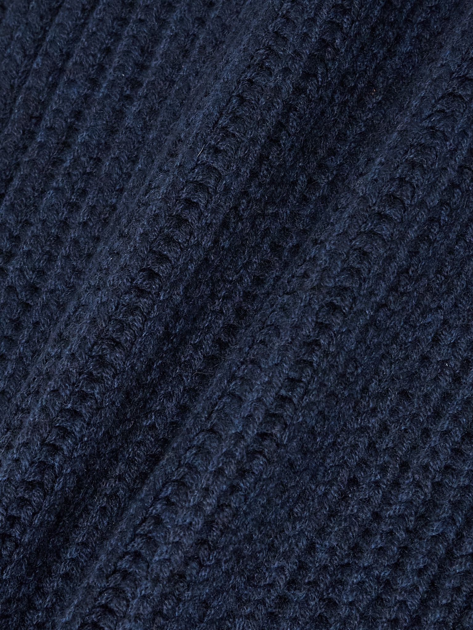 Ribbed Cashmere Scarf Blue - 3