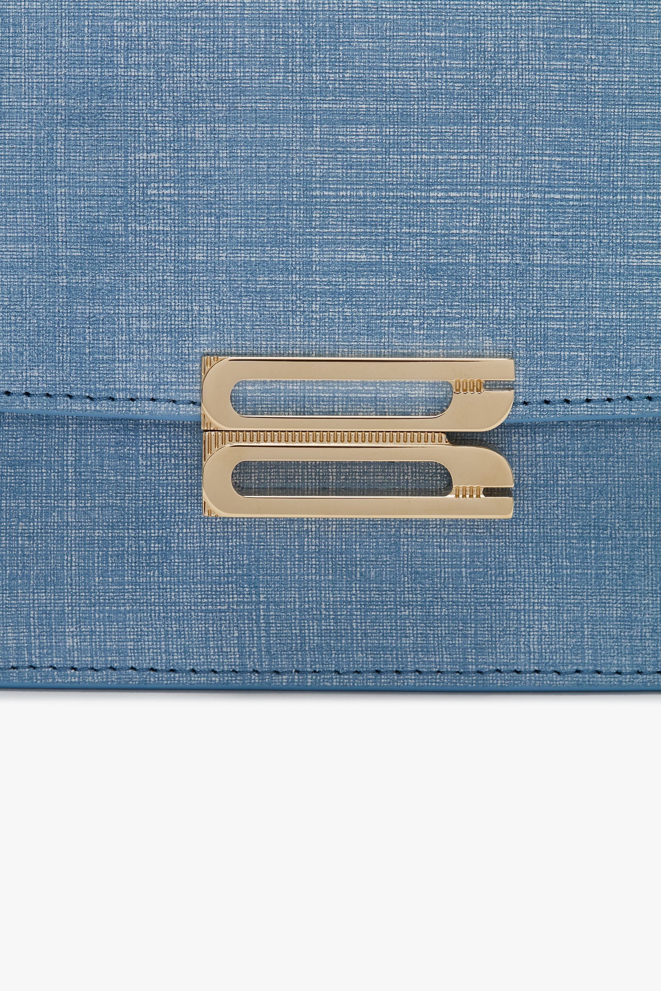 Mini Dorian Bag In Light Blue Chambray Effect Suede - 5