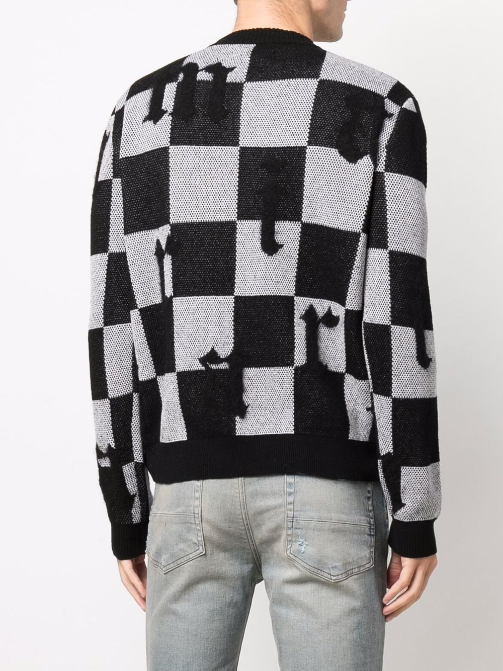 checked two-tone jumper - 4