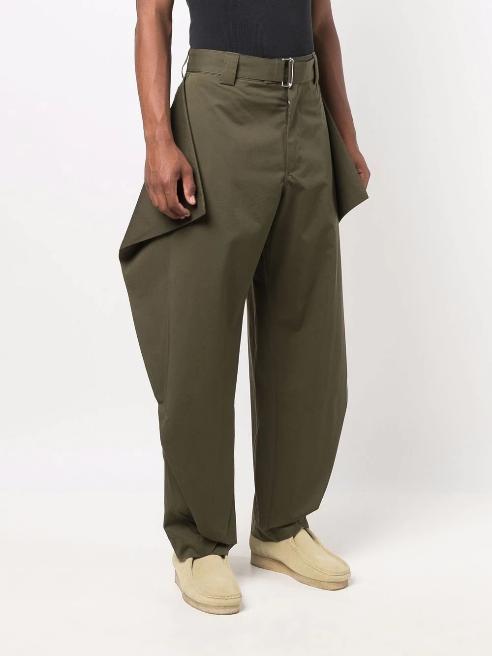 geometric draped trousers - 3