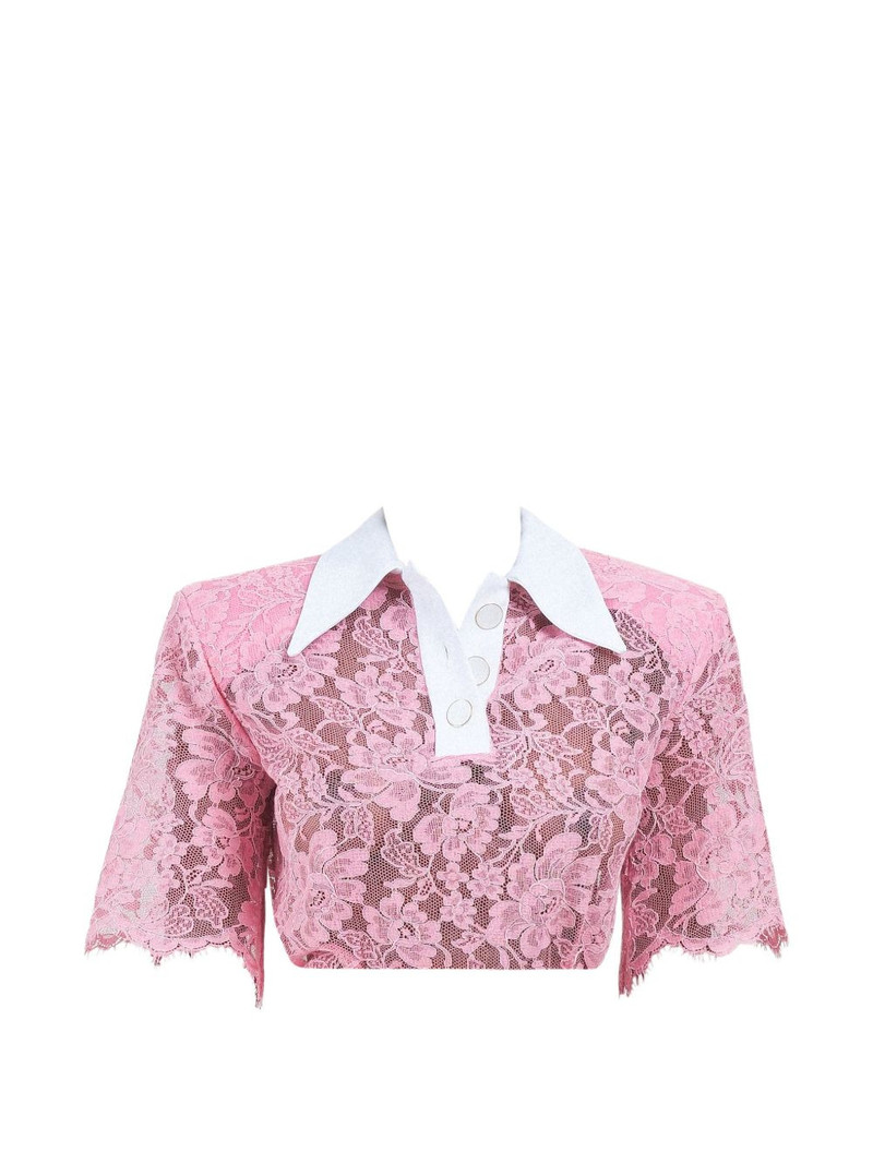 lace polo-style top 1