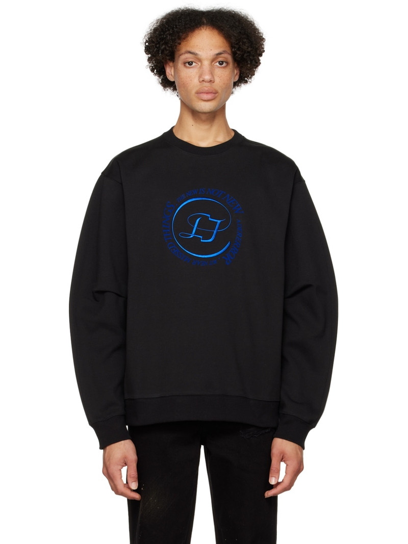 Black Embroidered Sweatshirt 1