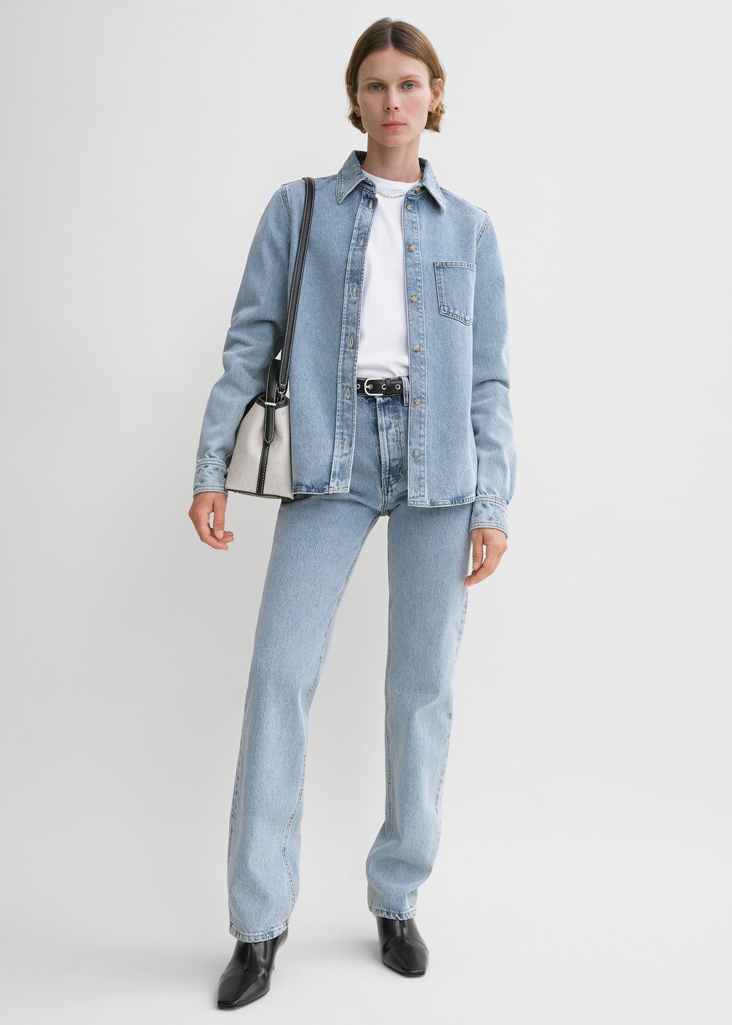 Petite denim shirt cool blue - 1