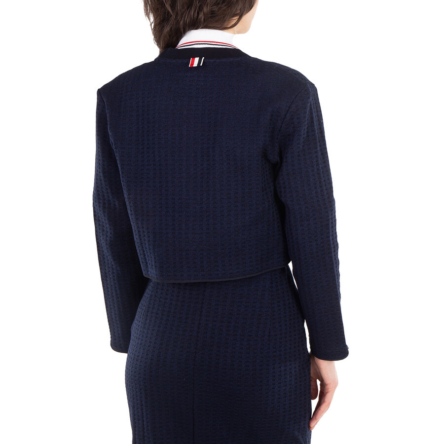 Thom Browne Gingham Jacquard Cotton Cardigan - 3