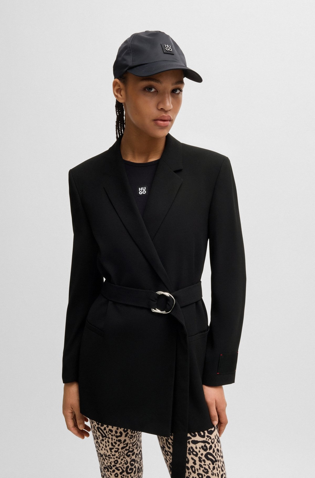 RELAXED-FIT LONG-LENGTH JACKET WITH WRAP FRONT - 2