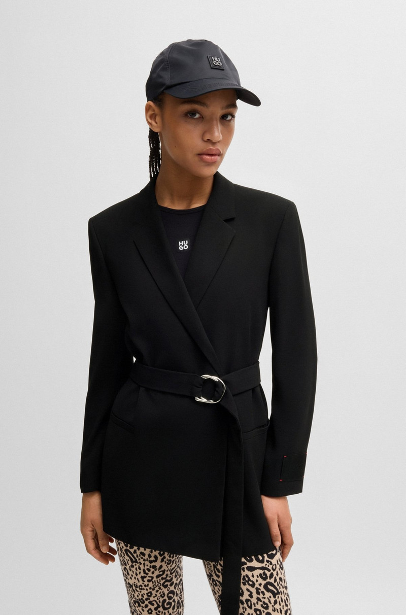 RELAXED-FIT LONG-LENGTH JACKET WITH WRAP FRONT 2