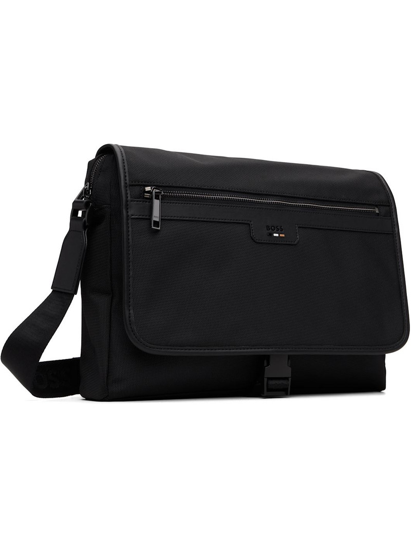 BOSS Black Textured-Fabric Holdall Bag outlook