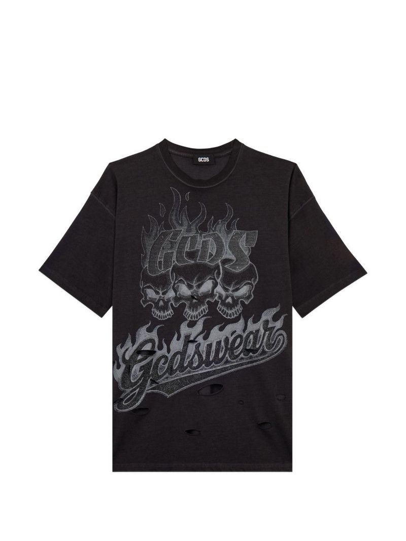 skull-print T-shirt 1