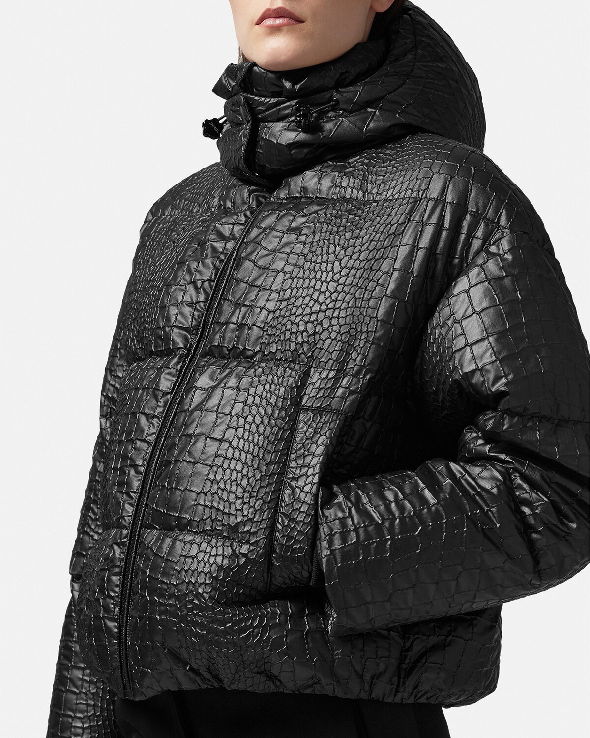 Croc-Lacquered Cloquet Puffer Jacket - 5