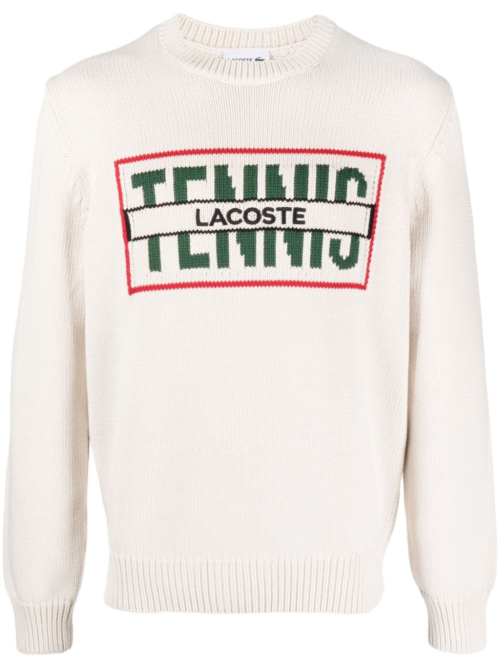 intarsia knit logo crew-neck jumper - 1