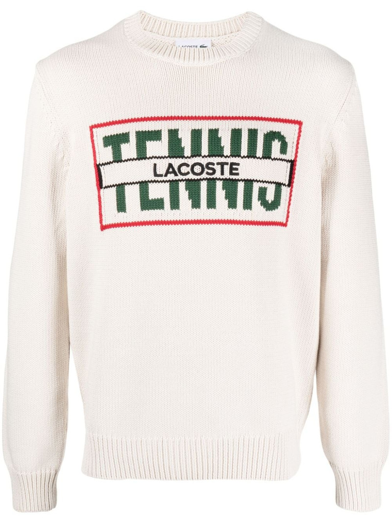 intarsia knit logo crew-neck jumper 1