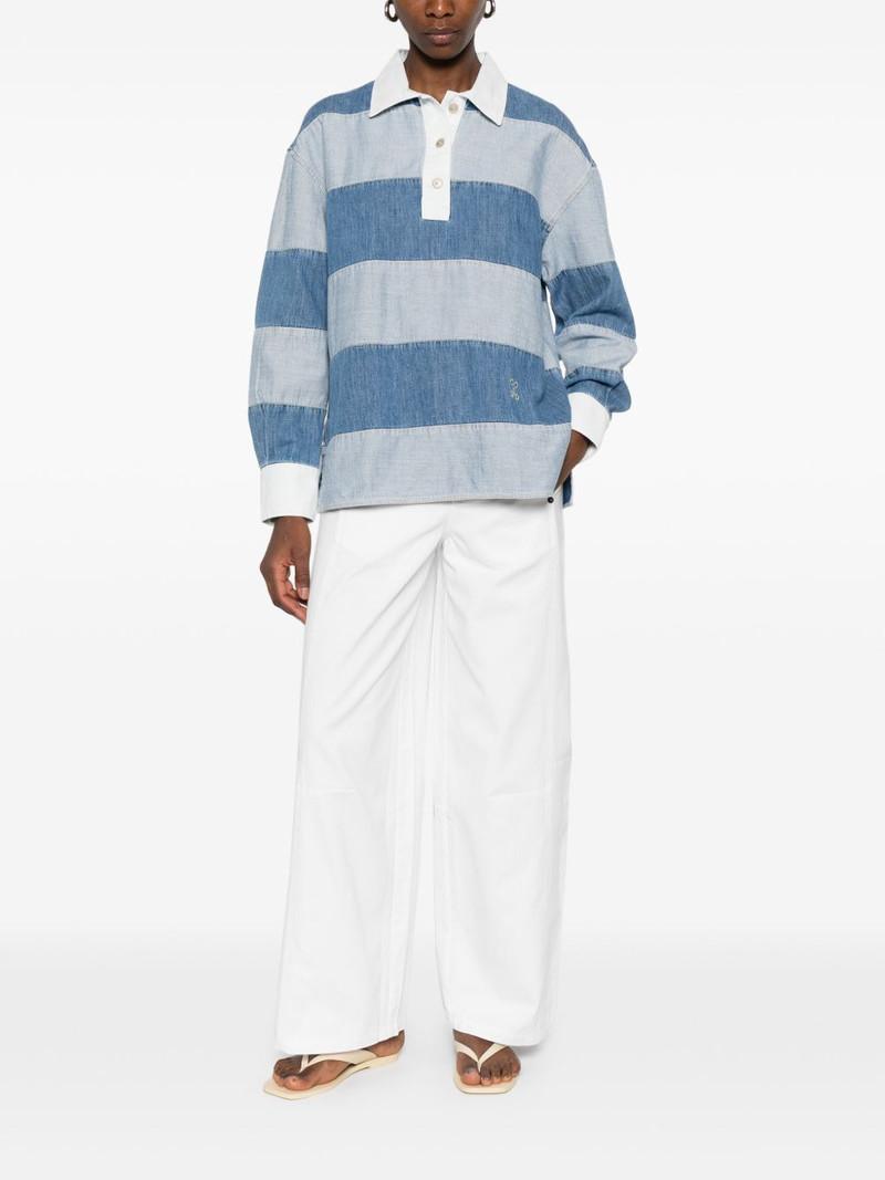 CLOSED striped polo top outlook