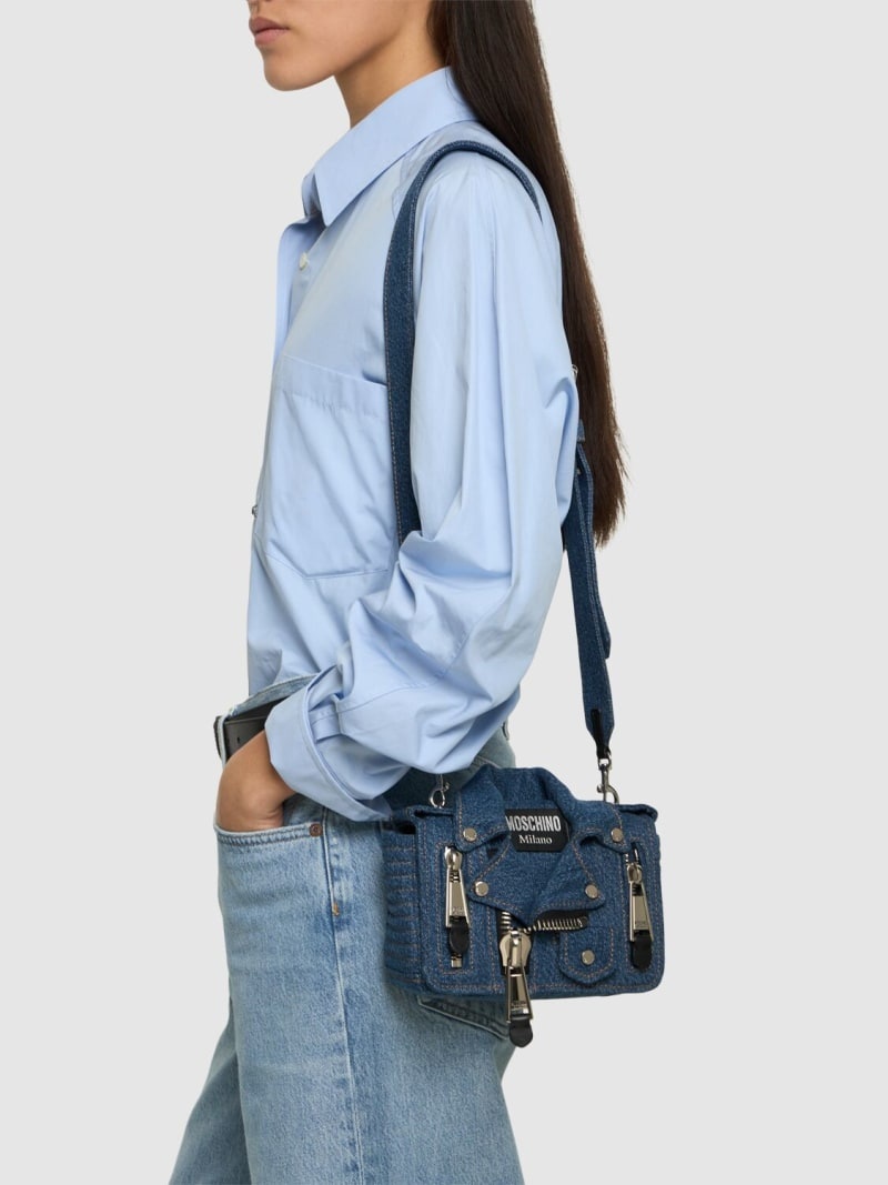 Biker denim shoulder bag - 2