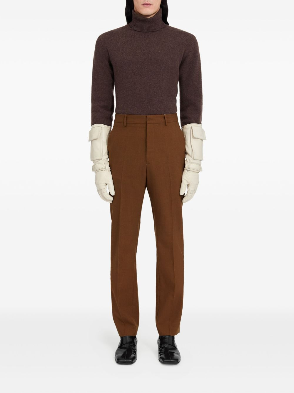 creased wool trousers - 2