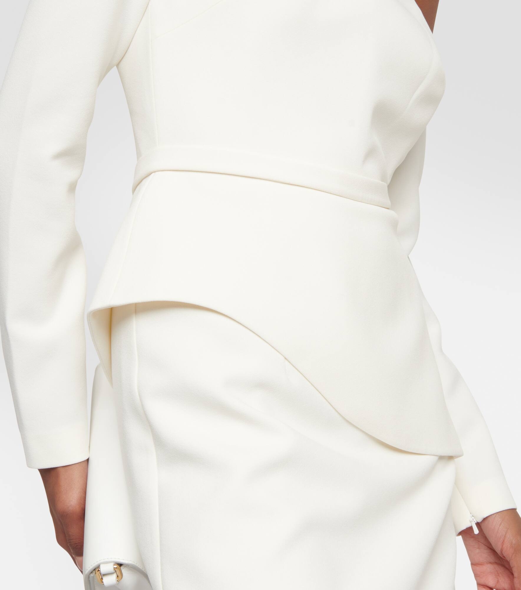 Bridal asymmetric midi dress - 5