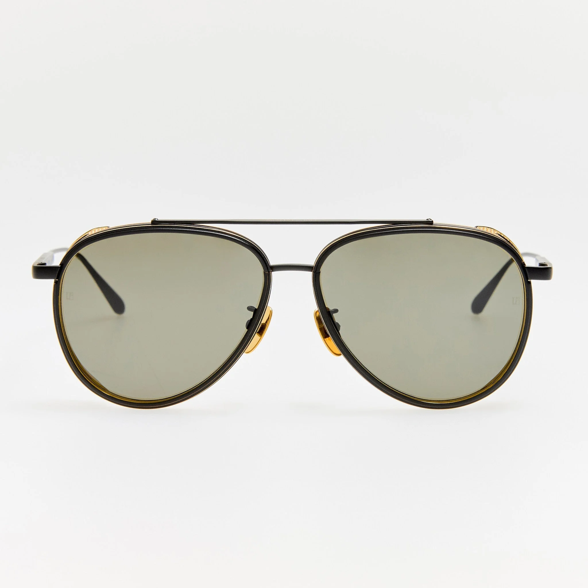 Cortes Sunglasses in Matt Nickel and 22K Gold - 1