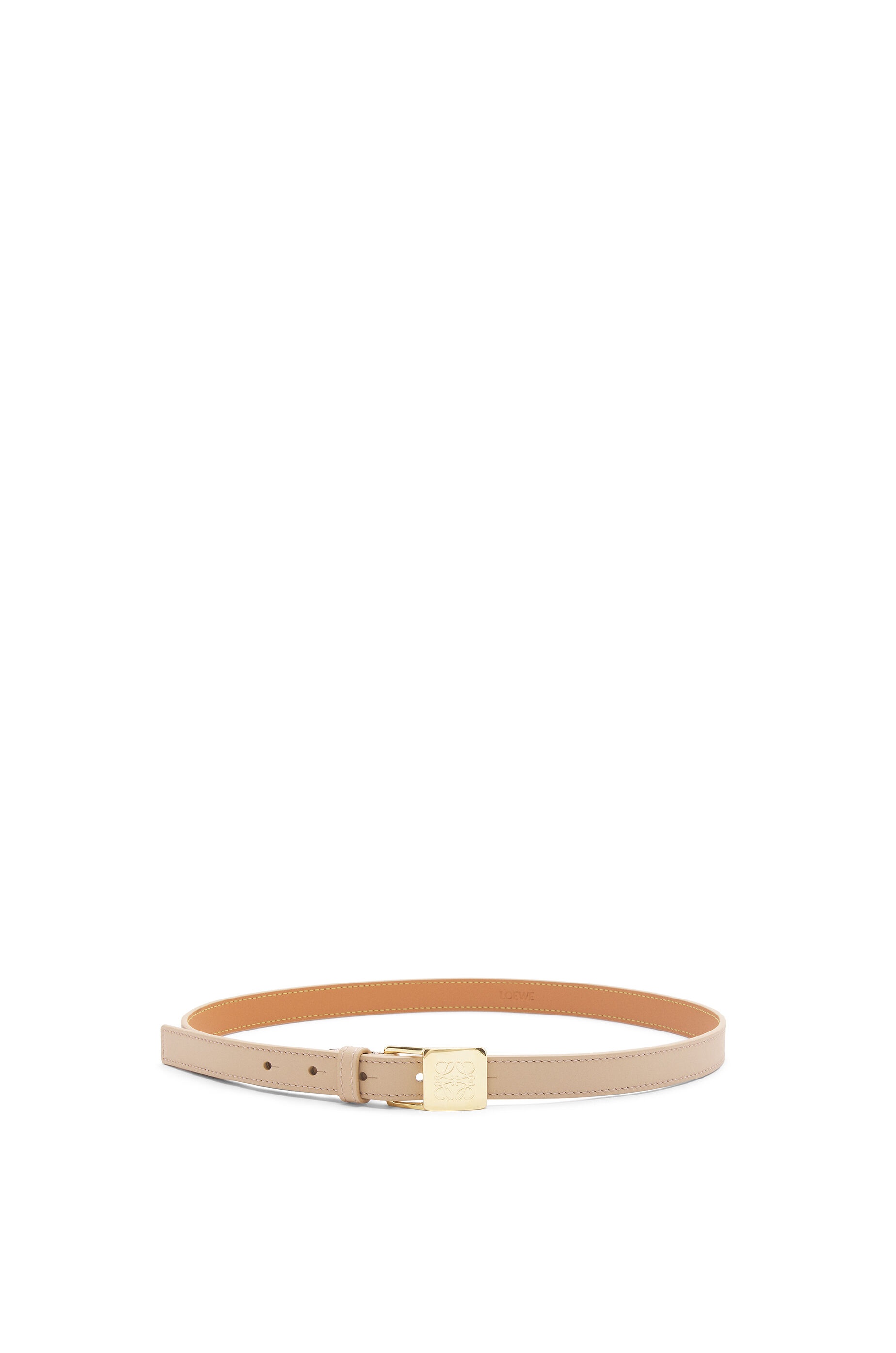 Amazona padlock belt in  smooth calfskin and brass - 1