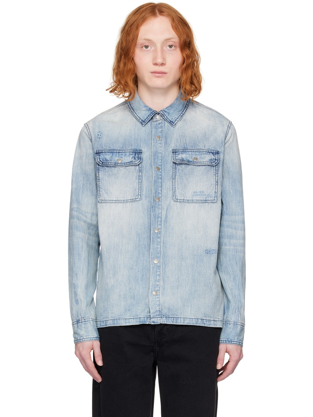 Blue Scorpio Denim Shirt - 1