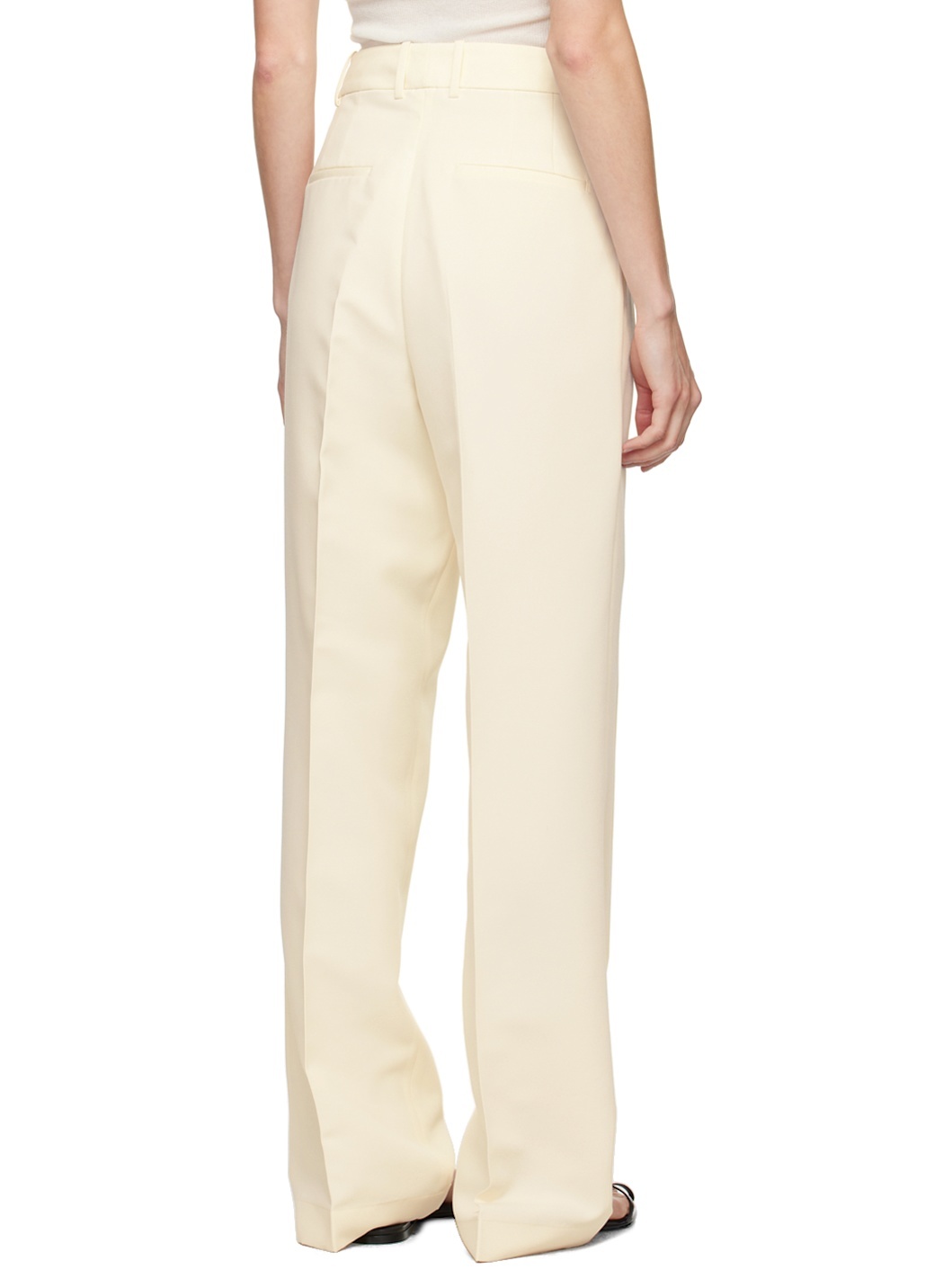 White Pleated Trousers - 3