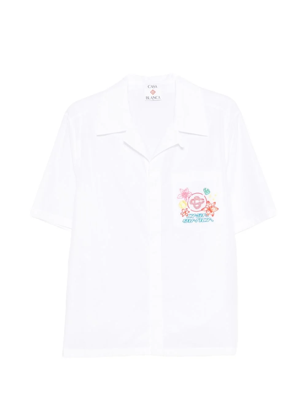 graphic embroidered shirt - 1