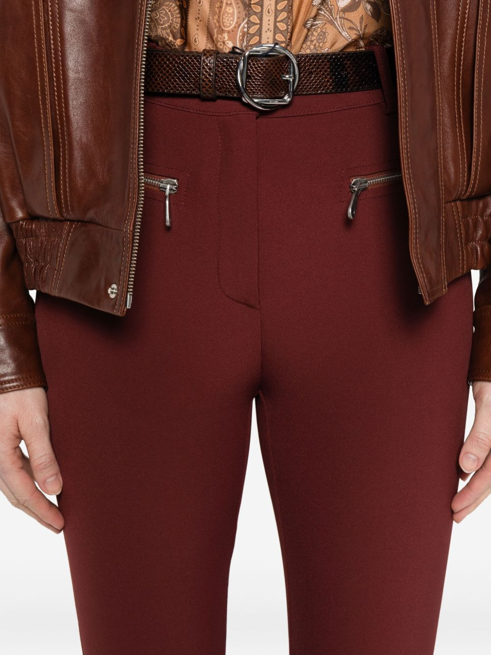zip-detail trousers - 5