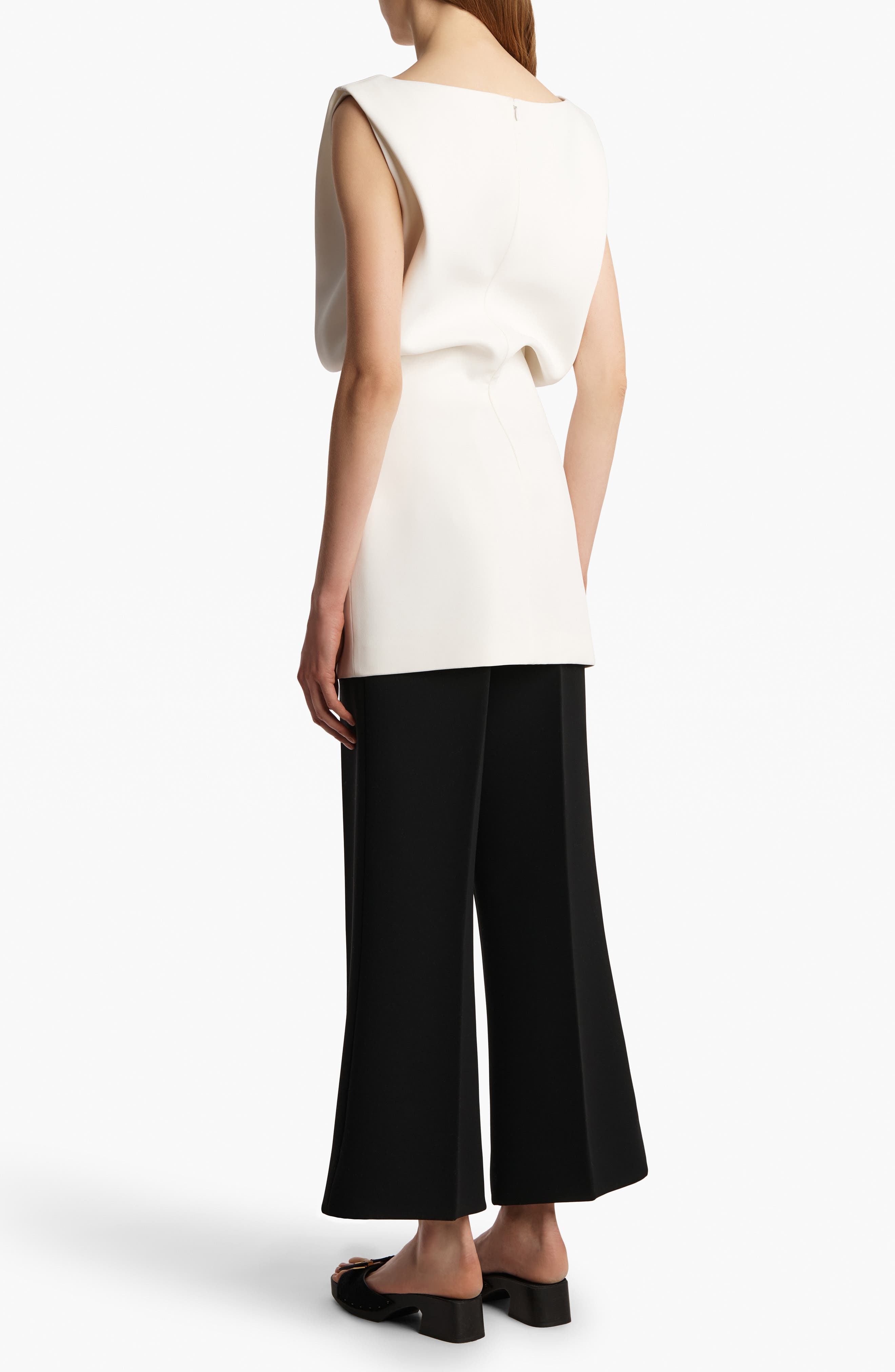 Khaite Toma Bonded Crepe Minidress in Chalk at Nordstrom - 2