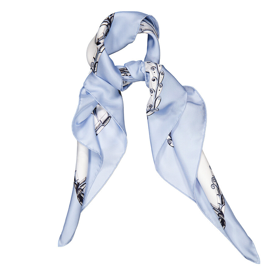 Ferragamo Summernew Fish Print Silk Scarf - 5