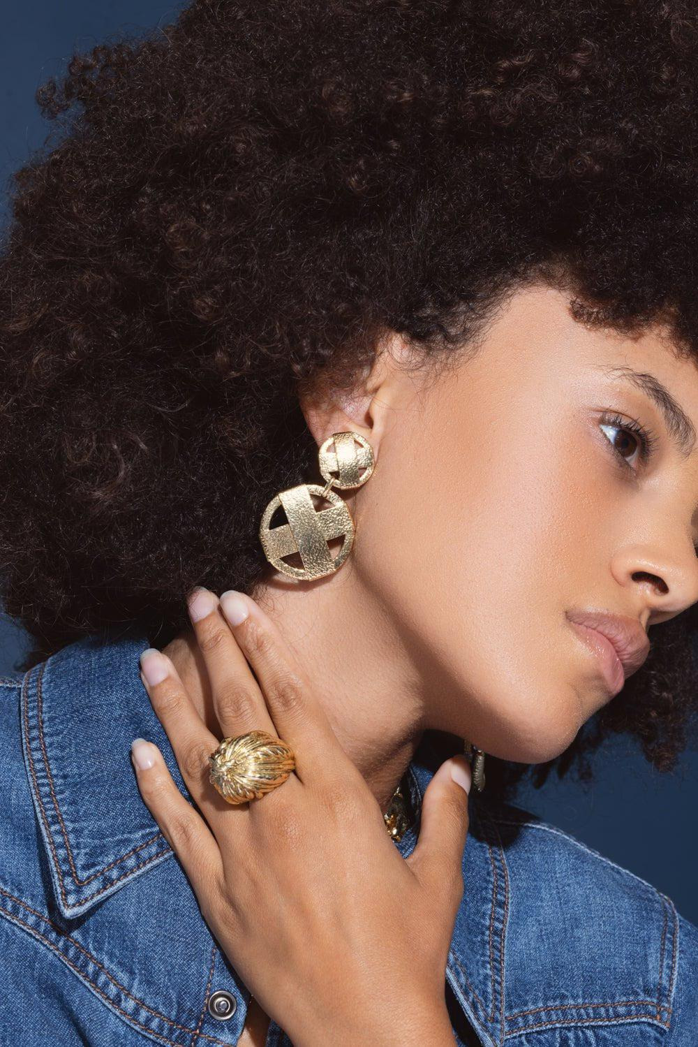 Hammered XO Earrings - 2