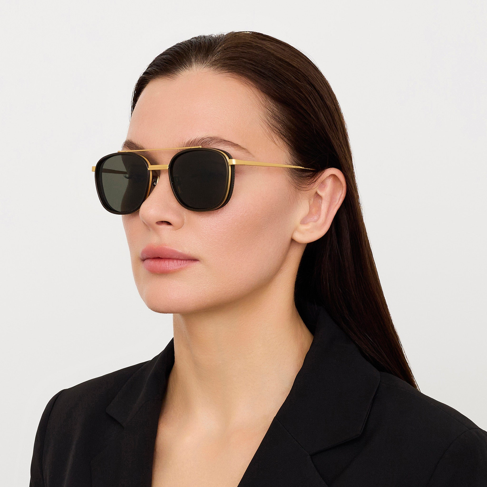 Varo Sunglasses in Grey and Gold - 6