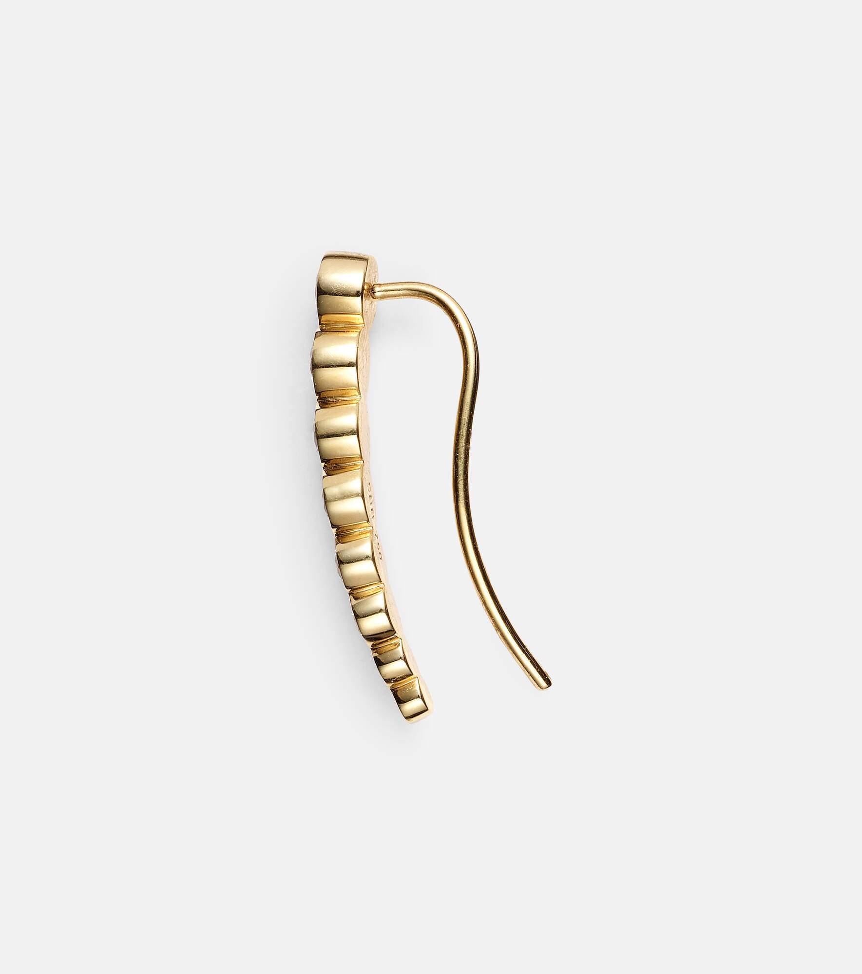 Croissant De Lune 18kt gold single earring with diamonds - 4