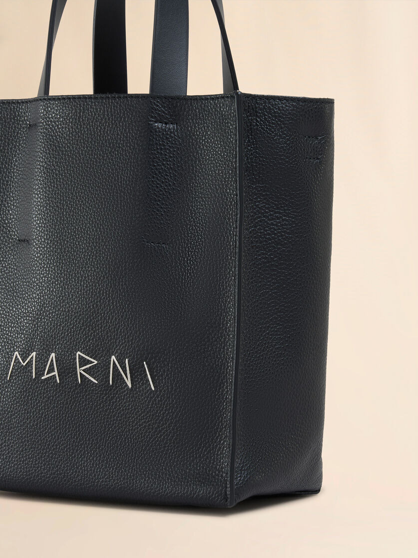MUSEO SOFT MINI BAG IN BLACK LEATHER WITH MARNI MENDING - 4